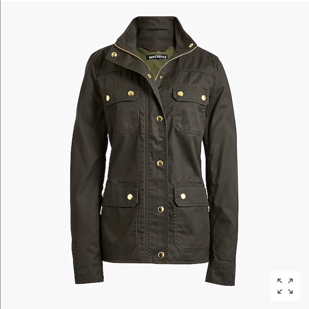 NWOT J.Crew Resin Coated Twill Jacket